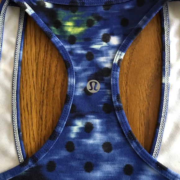 Rare Lululemon Windy Blooms Sapphire Blue Cool Racerback - Picture 6 of 9